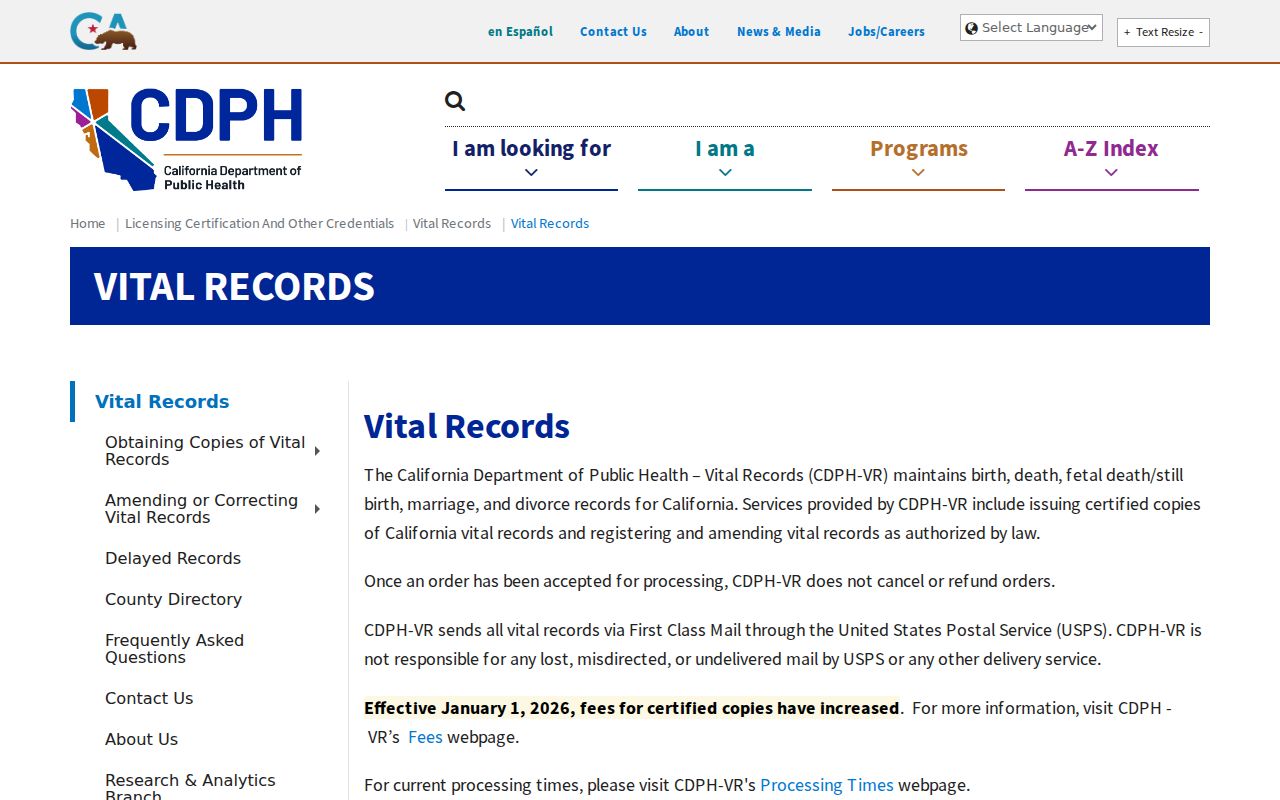Chico people search California vital records hub